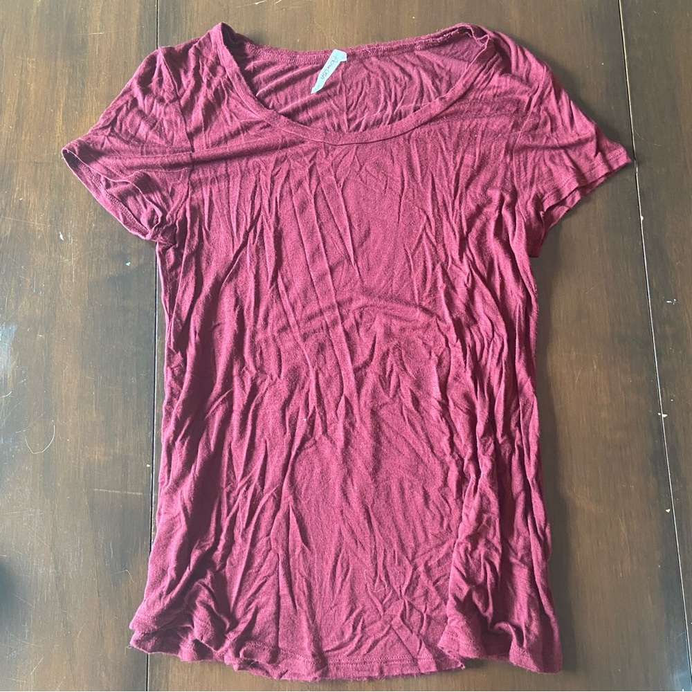 Maroon Casual Tee